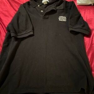 Classic Black Polo Shirt with Collar and Short Sleeves